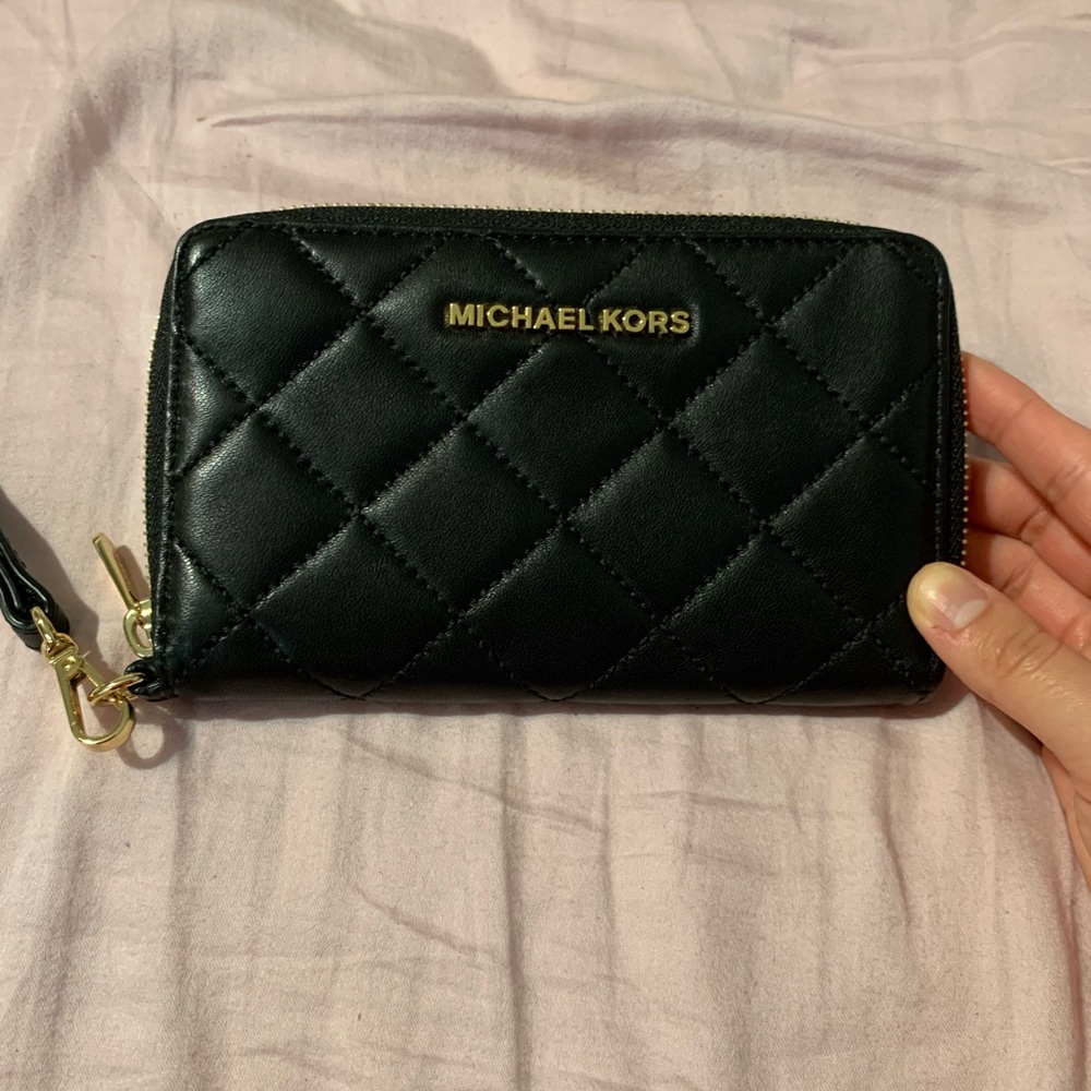 Black leather wallet